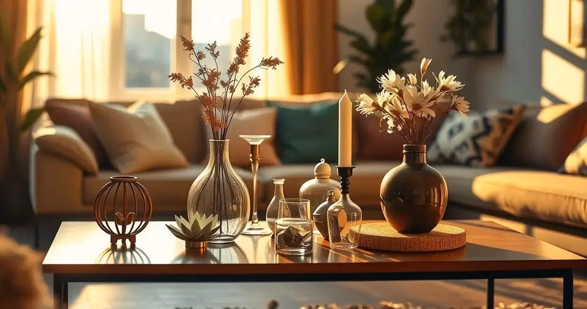 decoração de mesa de centro