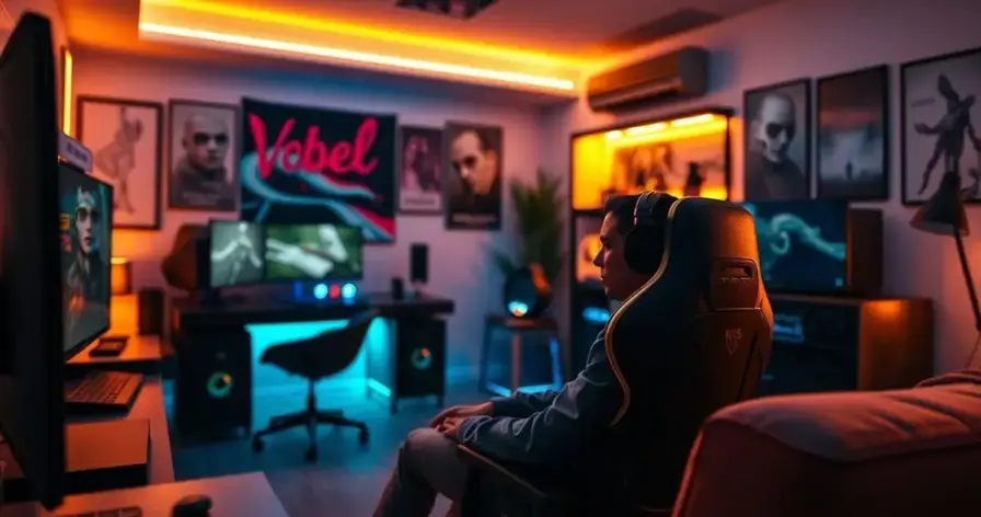 decoração de quarto gamer