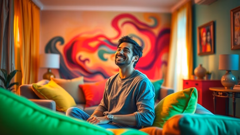 Sala de Estar Colorida: Energia e Alegria no Ambiente