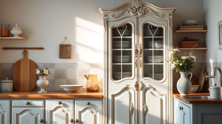 Armário de Cozinha Provençal: Charme e Romantismo