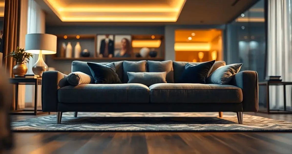 sala de estar com sofá cama