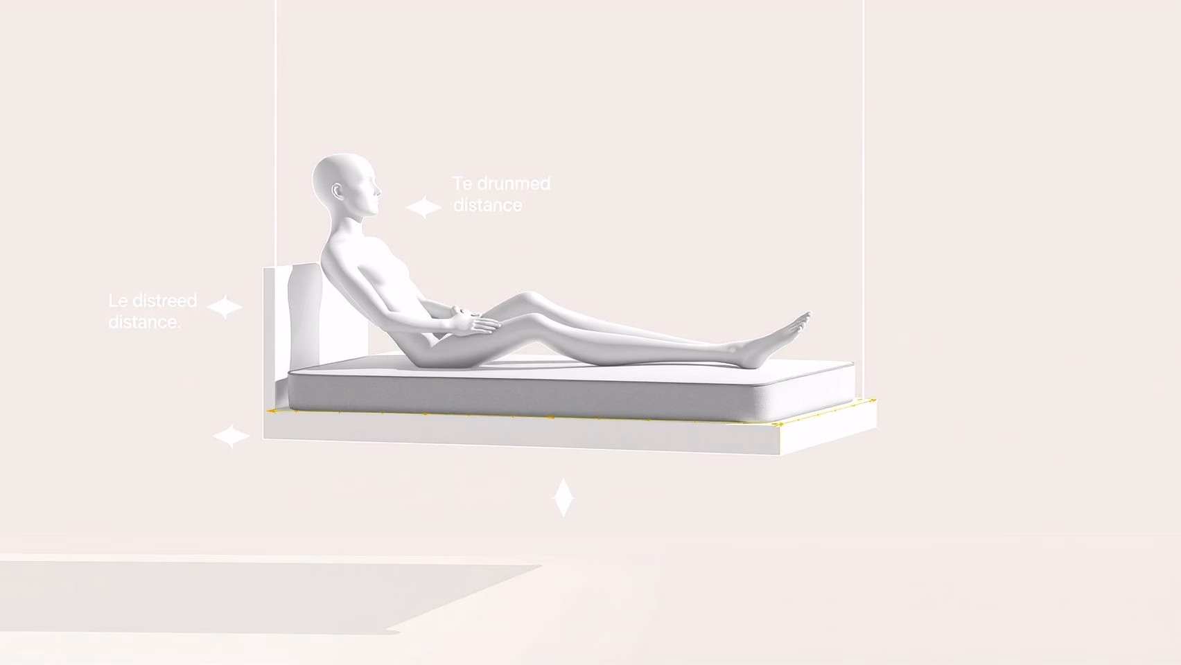 Infográfico ilustrando a altura ideal para instalação de cama suspensa, com medidas e recomendações de segurança.