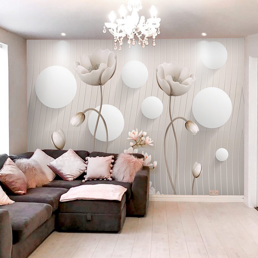 decoracao-de-sala-com-papel-de-parede-3d