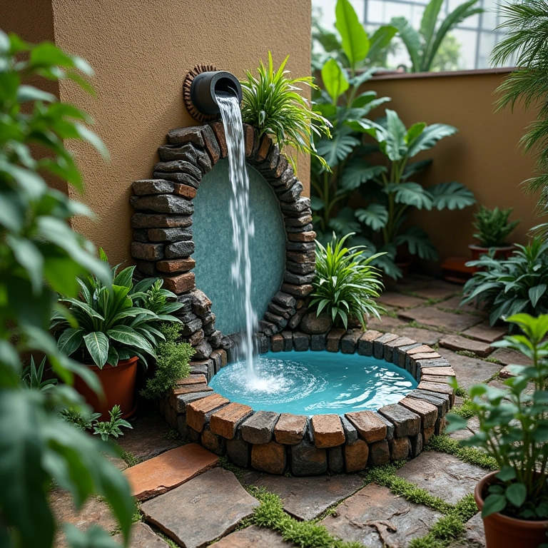 Alternativas criativas para reservatórios de água da chuva.