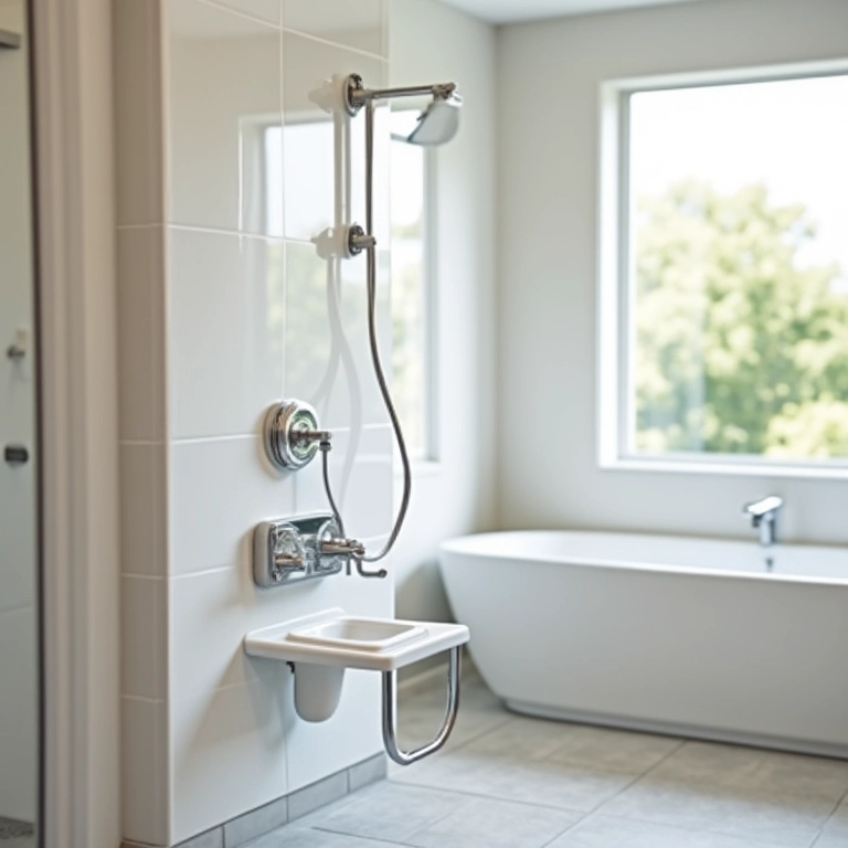 Altura da saboneteira no box e acessibilidade.