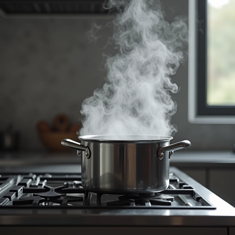Armário de cozinha de aço resistindo ao calor e à umidade.