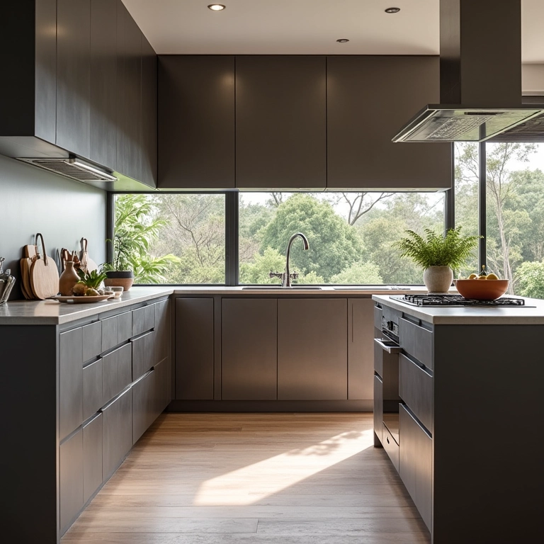 Armários de aço Aramóveis em cozinha brasileira moderna.