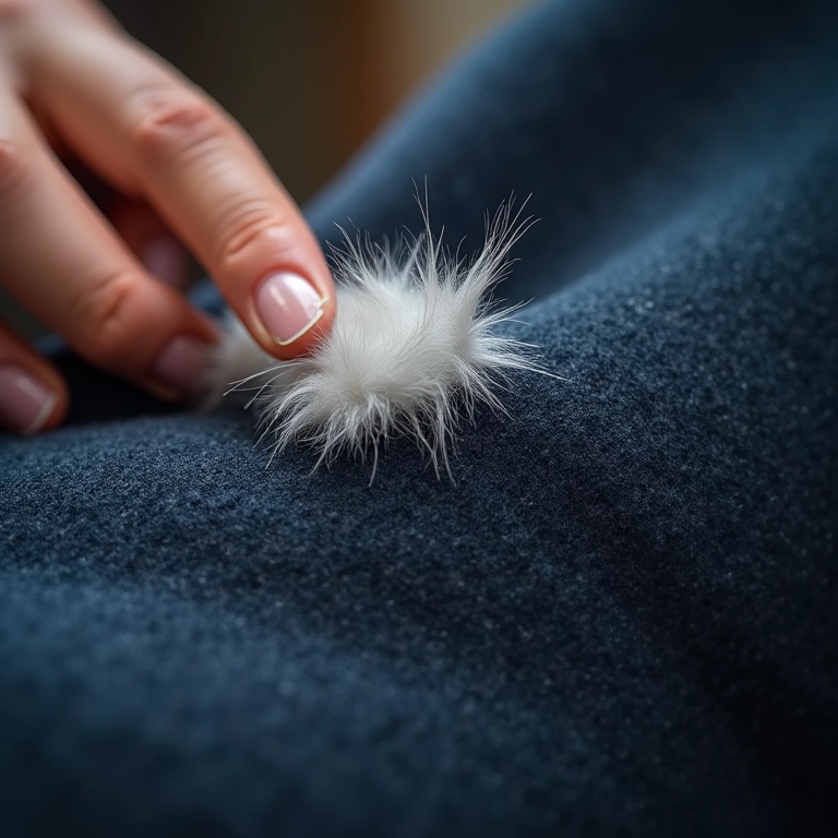 Aspirador de roupas da Z removendo fiapos de um casaco.