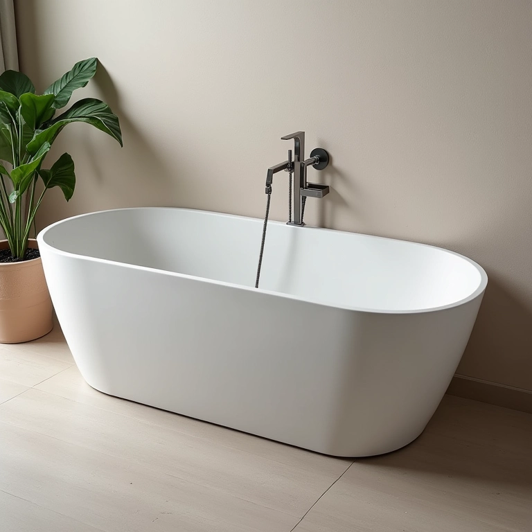 Banheira Burigotto compacta e prática.