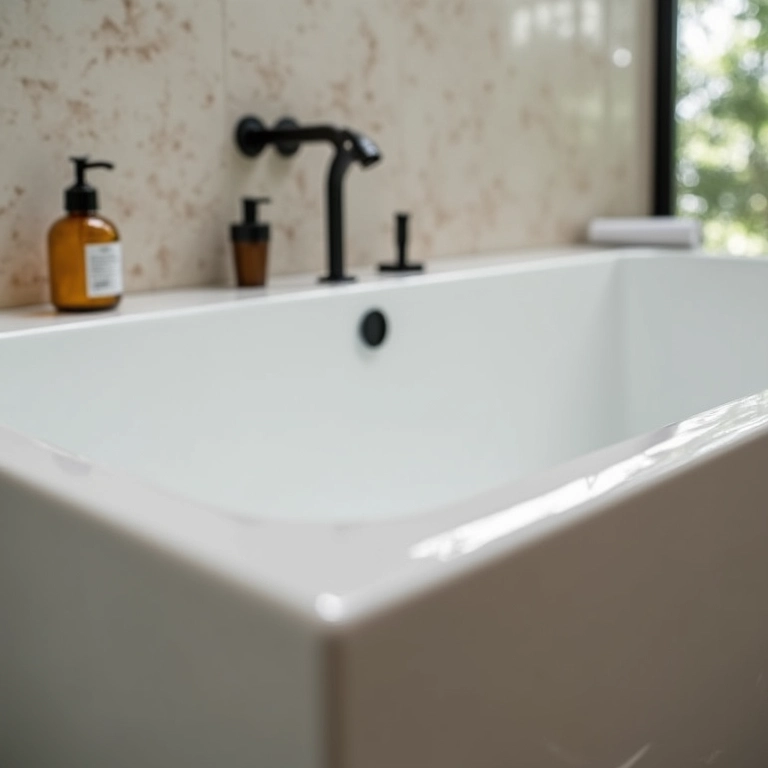 Banheira Burigotto em banheiro pequeno.