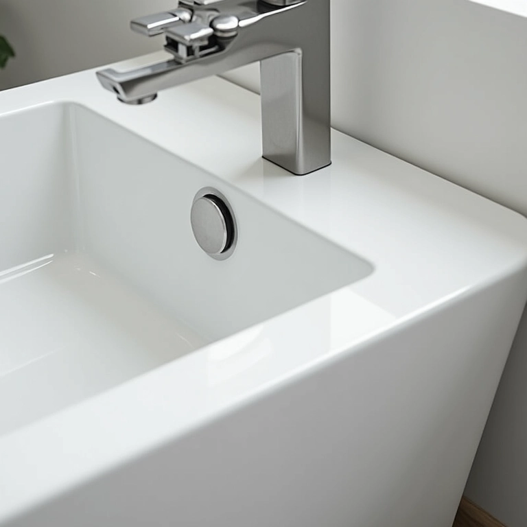 Banheiro com moldura de EVA autocolante resistente à água.