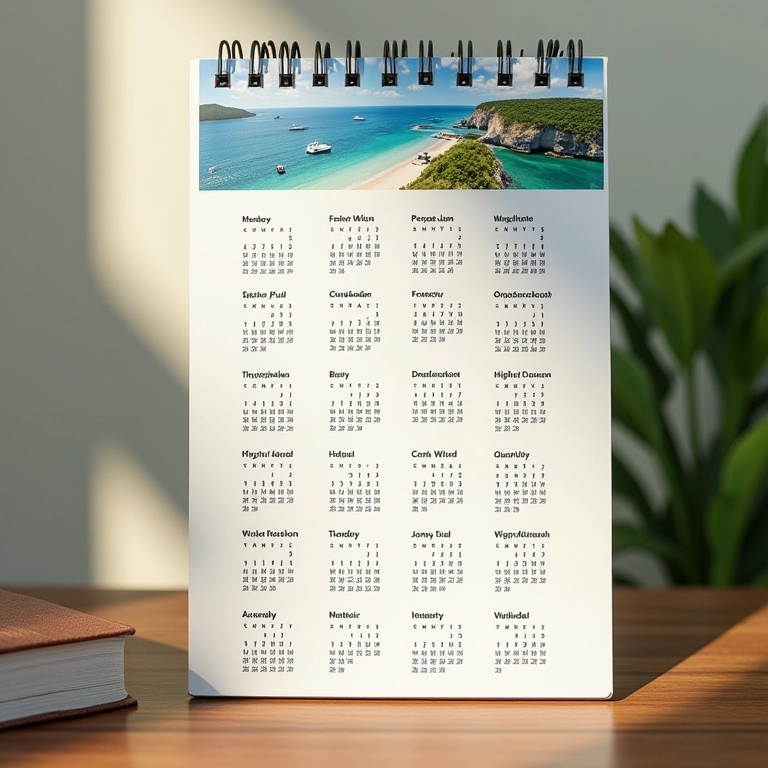 Calendário mostrando datas e destinos de viagem flexíveis.
