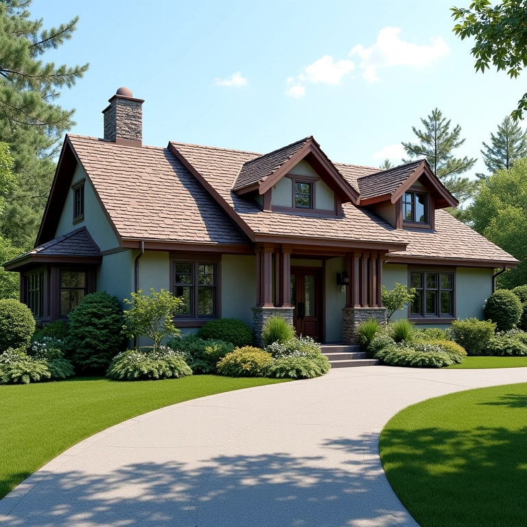 Casa valorizada com telhado shingle.