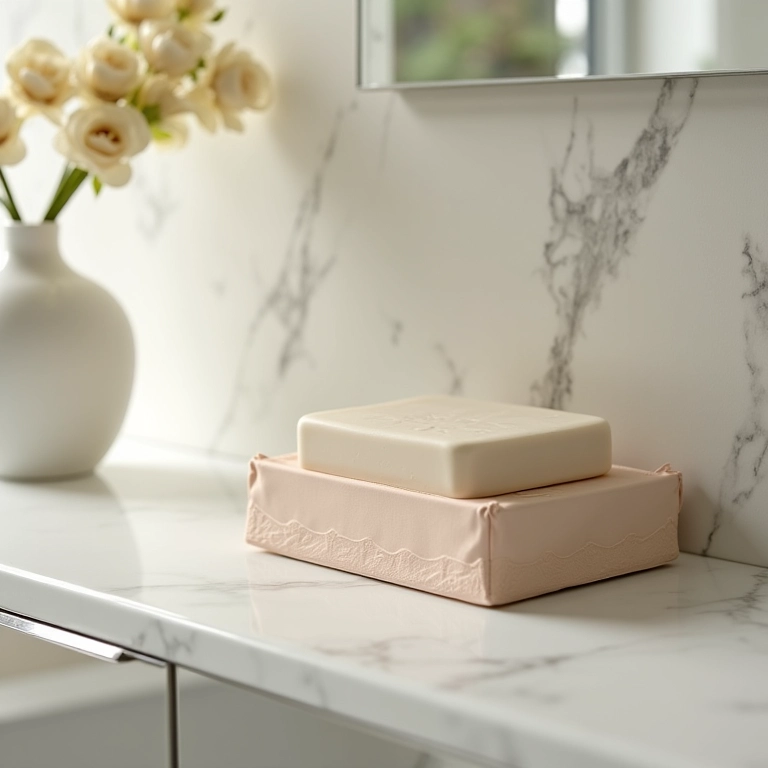 Combinando a saboneteira com o box do banheiro.