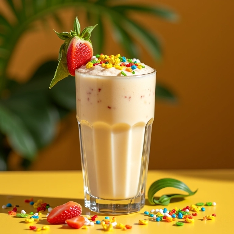 Copos de milk shake decorados.