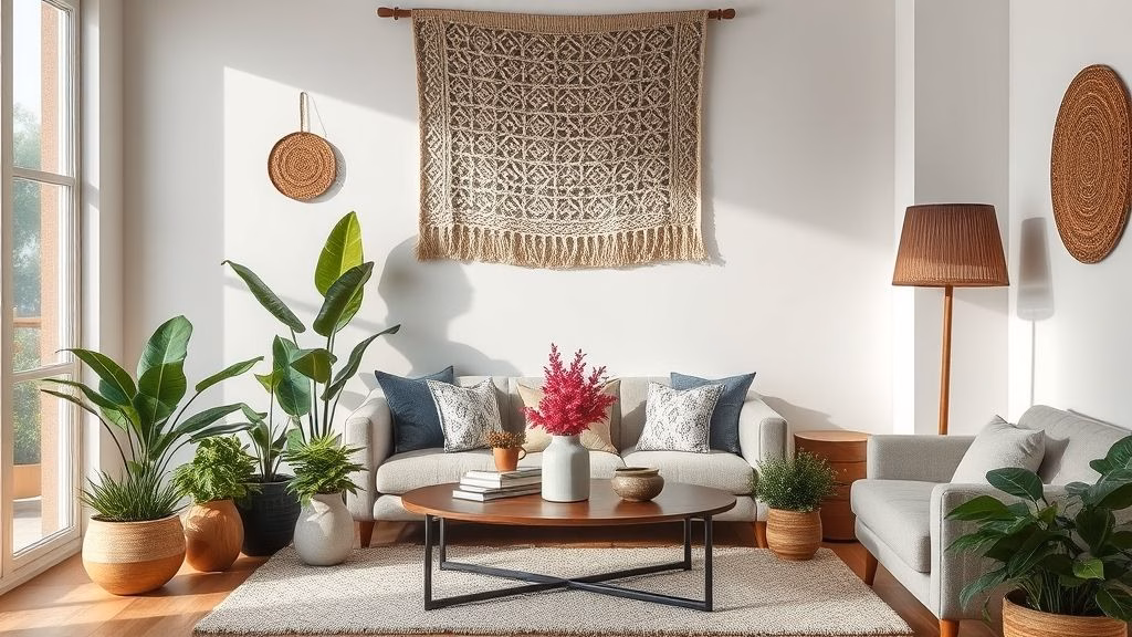 Acessórios decorativos Japandi: Elementos naturais e artesanais para uma decoração autêntica e elegante.