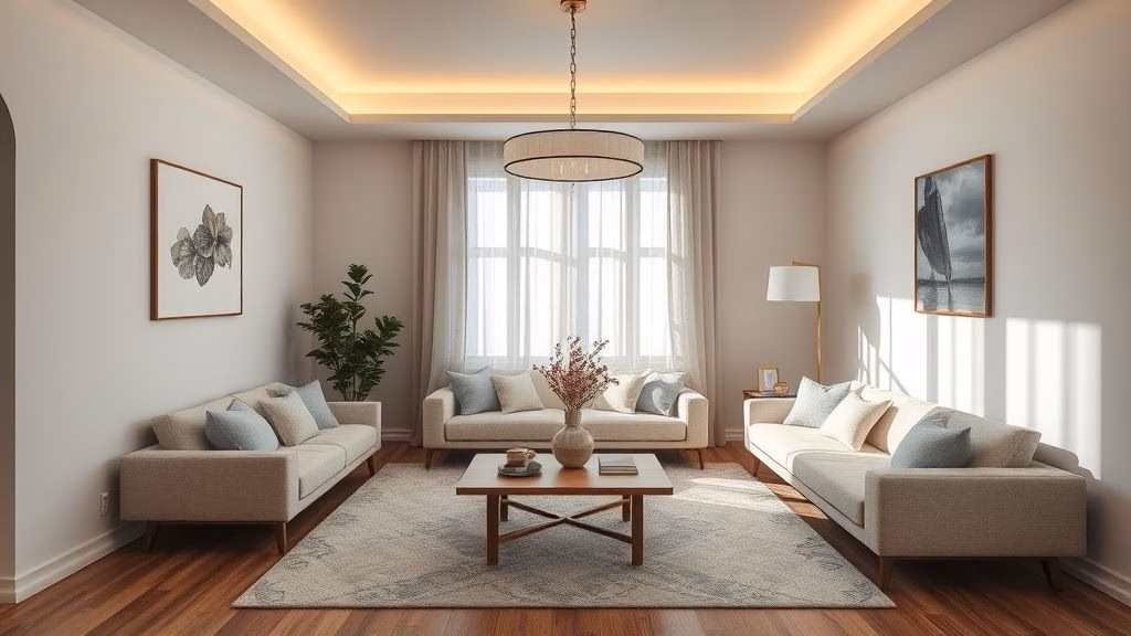Móveis Japandi: Design simples, funcional e elegante para uma sala de estar minimalista.