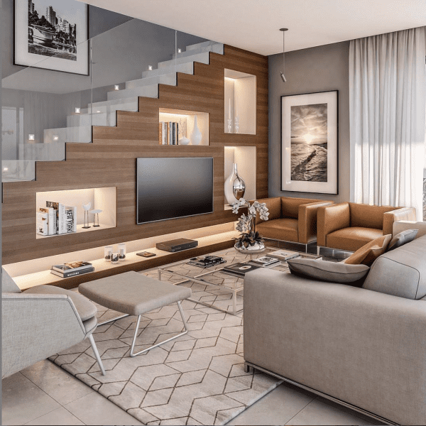 decoracao-de-sala-com-escada
