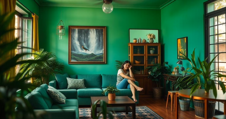 Decoração de sala verde: do militar ao menta como usar