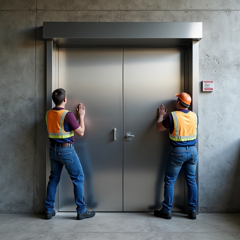 Dificuldade na instalação de porta de aço.