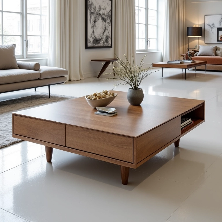Diversos modelos de mesas de centro com gavetas para todos os gostos.
