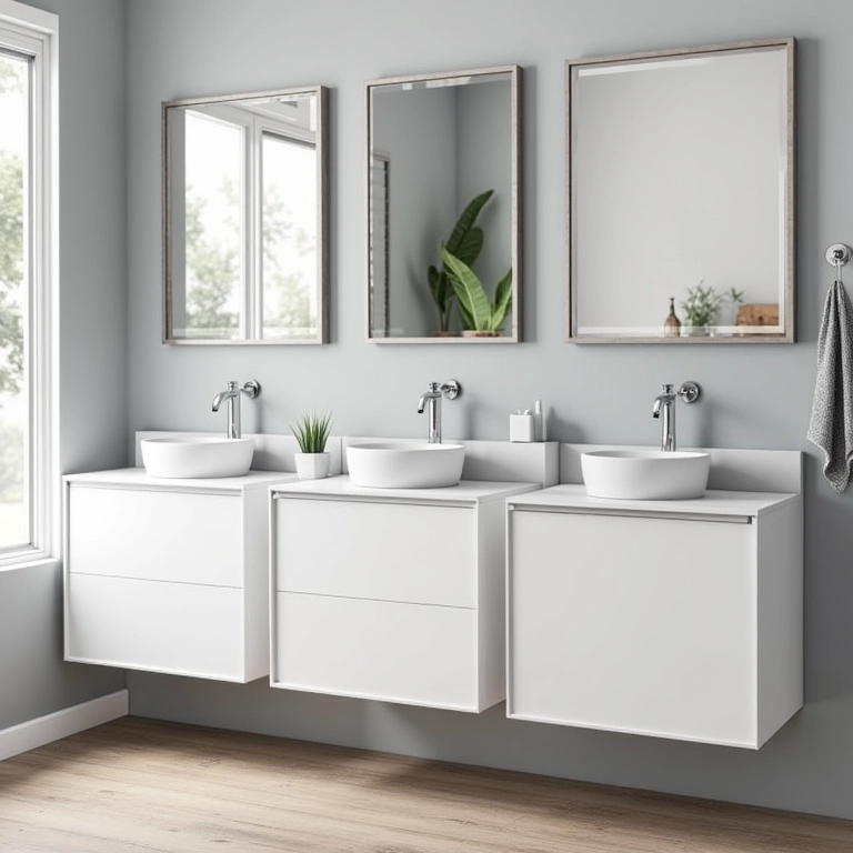 Diversos modelos e marcas de armários com espelho para banheiro com designs modernos.