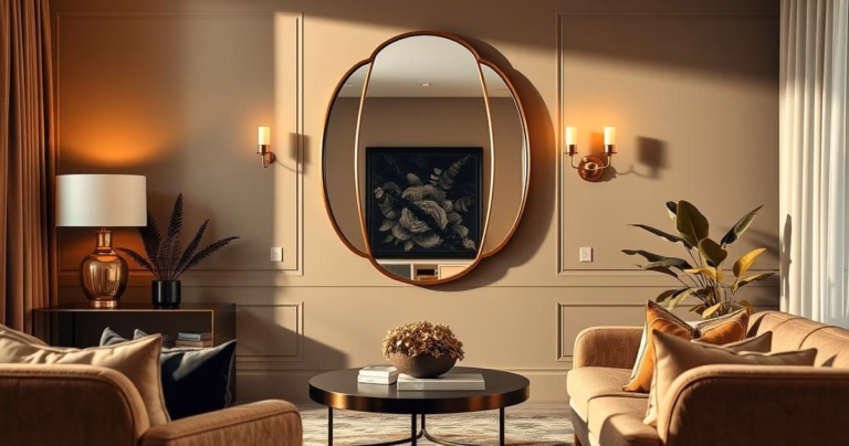 Espelho adnet na decoração: 7 formas de usar na sala
