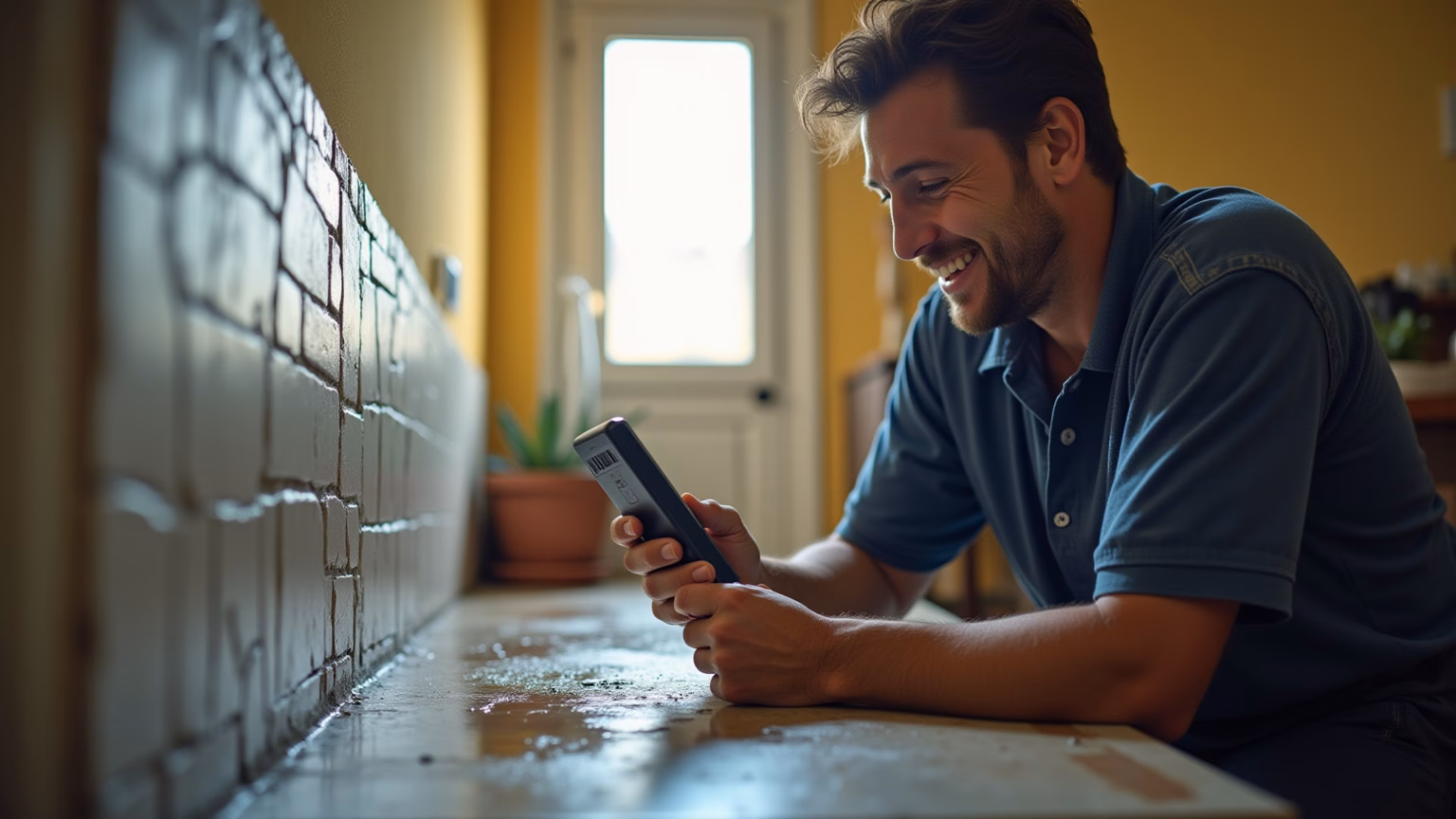 Encanador detectando vazamento com geofone na Zona Oeste.