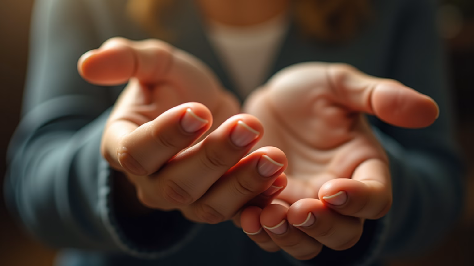 Desintoxicação: O Primeiro Passo para uma Vida Livre de Vícios! Mãos entrelaçadas simbolizam apoio na jornada de desintoxicação.