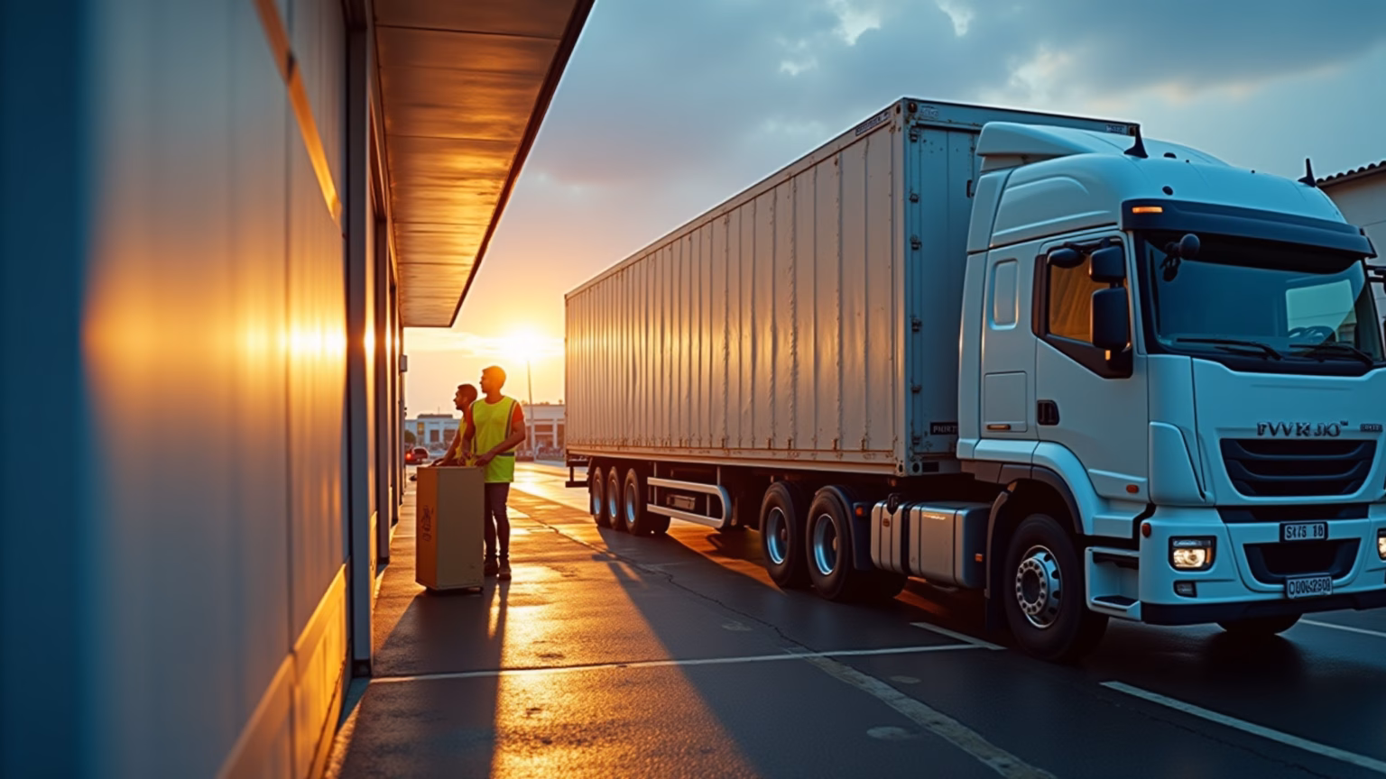 Containers refrigerados sendo carregados para transporte.