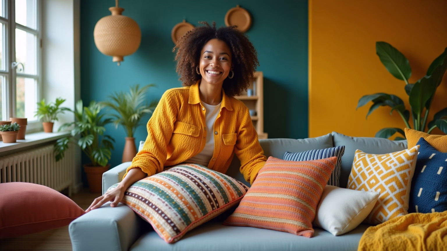 Tour pela casa com decoração brasileira vibrante e convidativa.