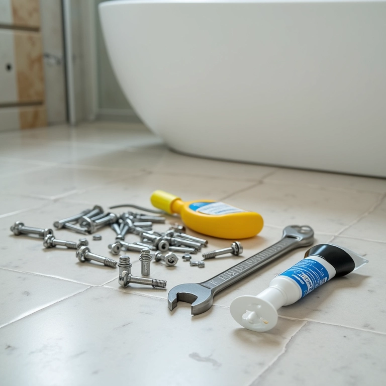 Ferramentas essenciais para o conserto de vazamento no vaso sanitário.