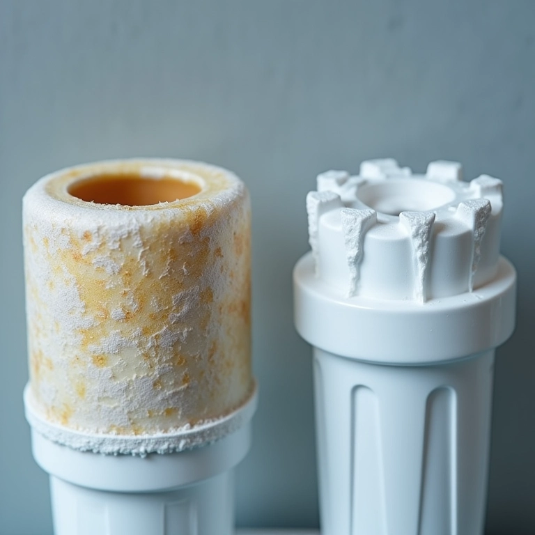 Filtro de torneira sujo e entupido