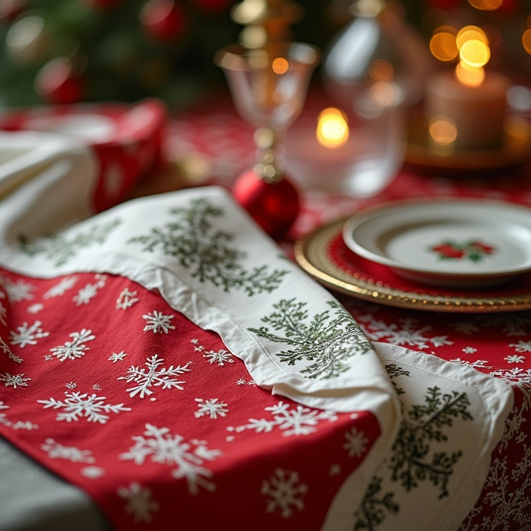 Guardanapos temáticos na decoração da mesa.