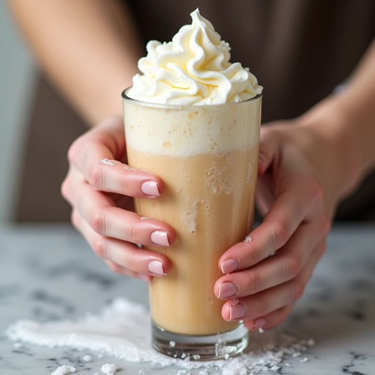 Limpeza de copos de milk shake.