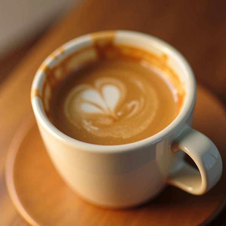 Mancha de café com leite em babador.