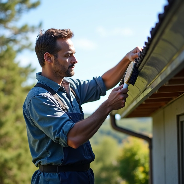 Manutenção regular do sistema de captação de água da chuva.