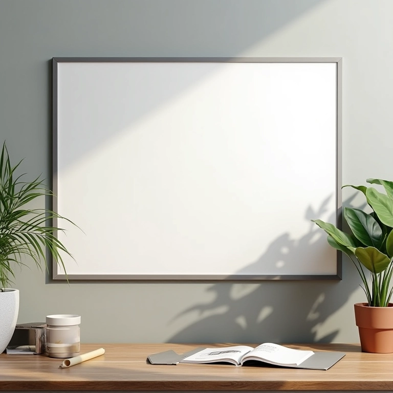 Mesa com lousa removível, ideal para adaptar o espaço de trabalho às suas necessidades.