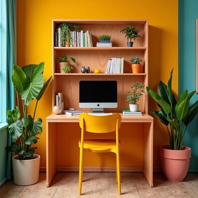 Mesa dobrável de parede: campeã em economia de espaço.