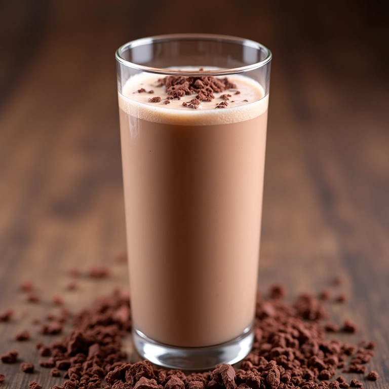 Milk shake de Ovomaltine cremoso.