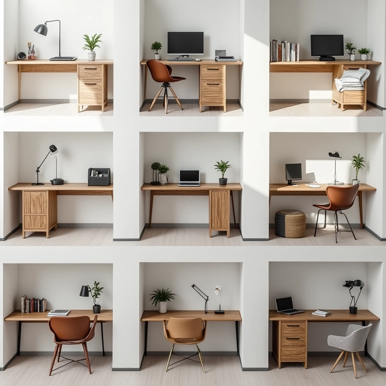 Modelos de mesa de canto que otimizam o espaço.