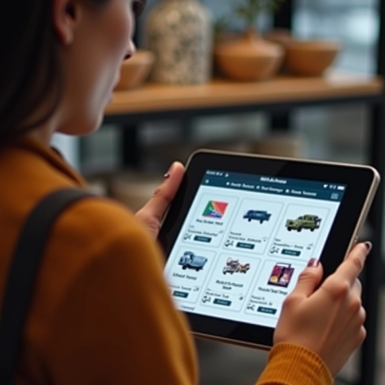 Mulher comprando online em lojas parceiras e ganhando milhas extras.
