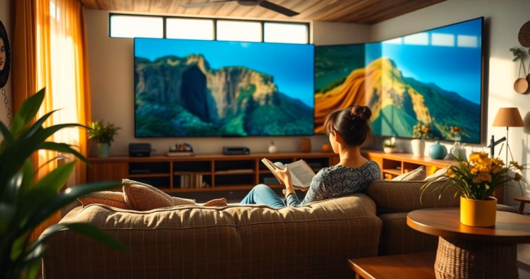 Painel de TV até o teto: alonga ou achata o ambiente