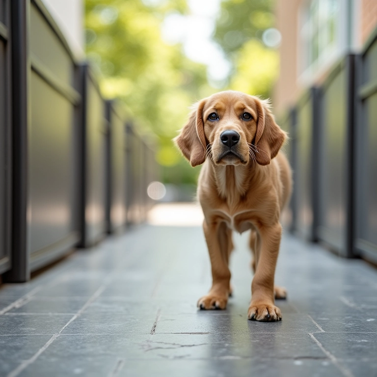 Piso hipoalergênico para canil de cães alérgicos.