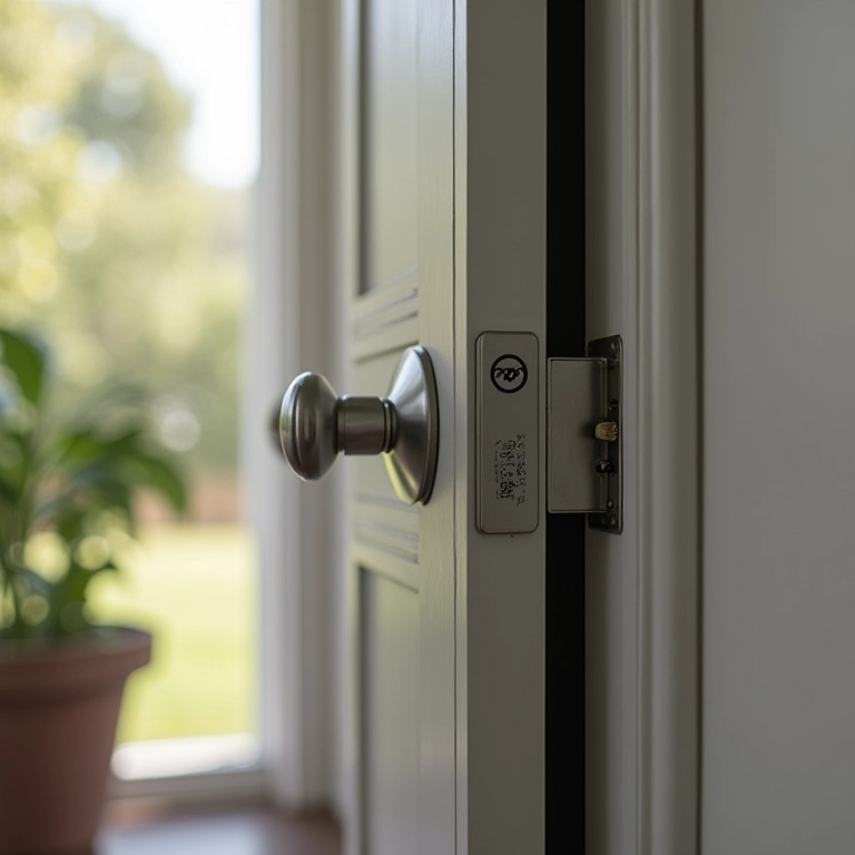 Porta de aço reforçada com sistema anti-arrombamento, garantindo a segurança da casa.