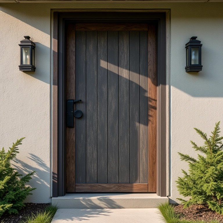 Porta de aço resistente ao longo do tempo.