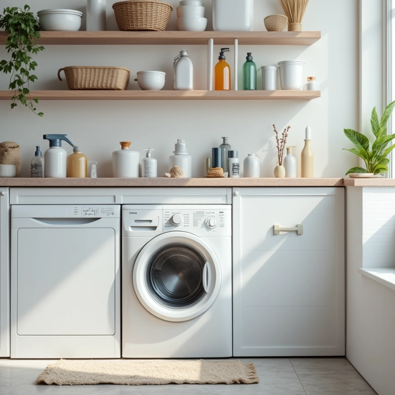 Produtos que facilitam a organização da área de serviço.