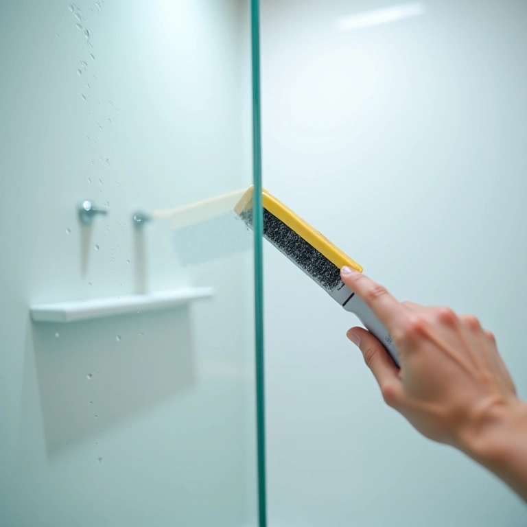 Rodo de pia para evitar manchas no box.