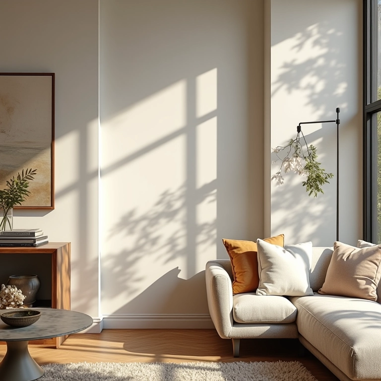 Sala de estar com moldura de EVA em perfeito estado após anos de uso.