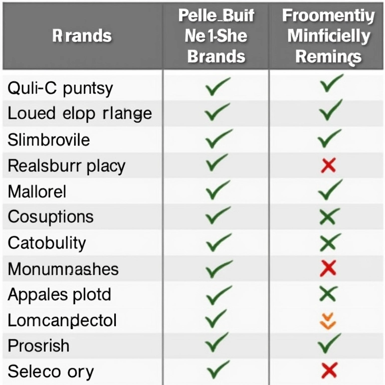 Tabela comparativa mostrando uma comparação entre diferentes porcelanatos antiderrapantes.